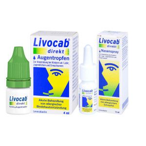 Sparset Allergie - LIVOCAB direkt Augentropfen 4 ml + Nasenspray 10 ml